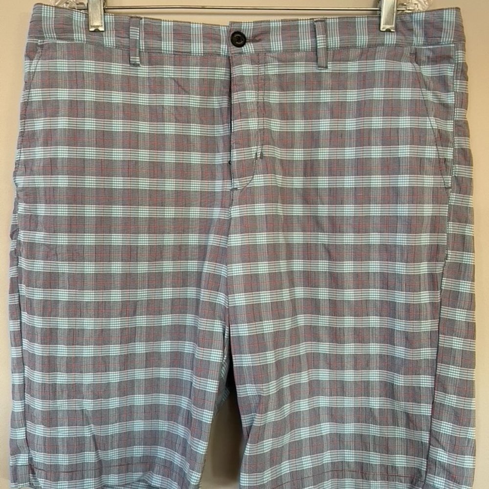 Men's Tommy Bahama Blue Plaid Shorts 36"